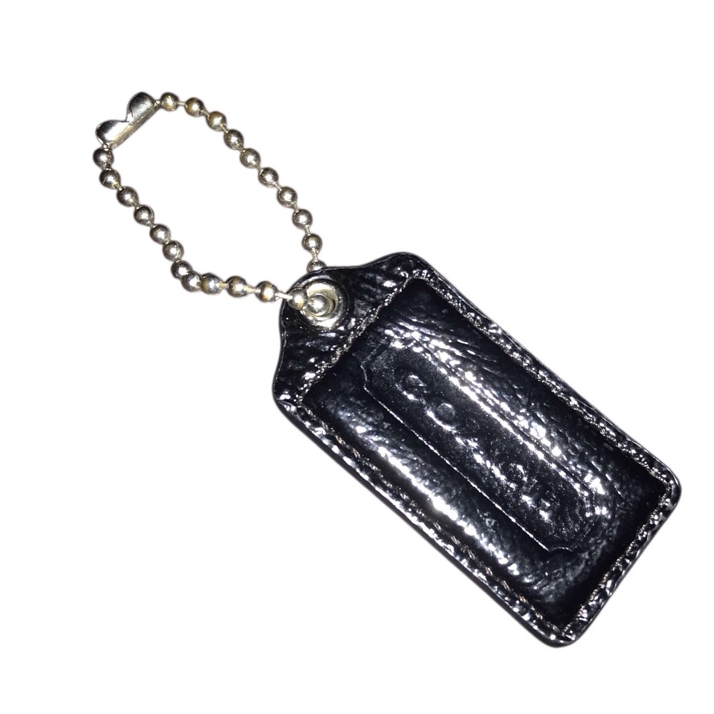 Vintage Coach Glossy Black Bag Charm